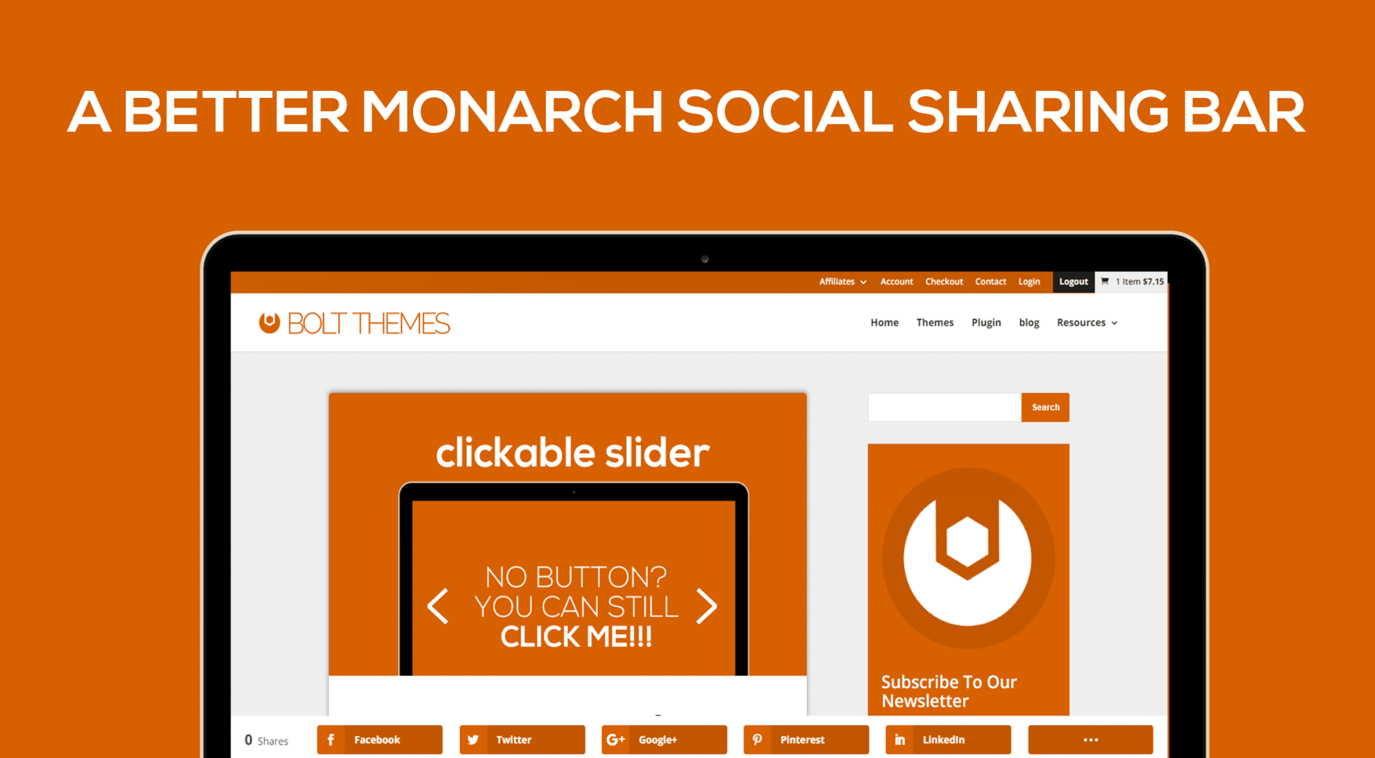 A better Monarch social sharing bar